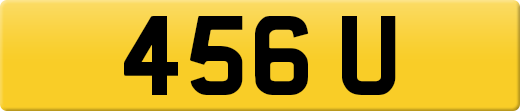 456 U private number plate